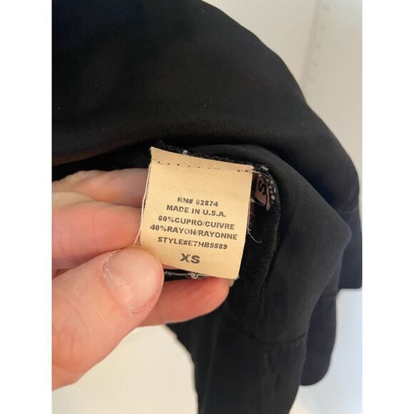 Ella Moss Black Tie Neck Sleeveless Shift Mini Dress XS - Picture 7 of 7